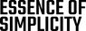 Text 'ESSENCE OF SIMPLICITY' in black on a white background